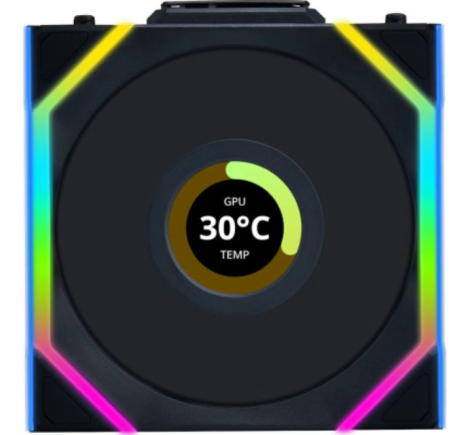 Lian Li Кулер до корпусу Lian Li UNI Fan SL WIRELESS LCD 120-1, Black (G99.12SLLCD1W1B.00)