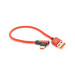 Дата кабель USB 2.0 AM to USB-C 0.25m QC3.0 PD 90° corner braided red Voltronic (YT-USB-TypeC-2.0m/R)