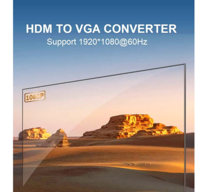 Ugreen Перехідник HDMI M to VGA F 1920x1080 60Hz black Ugreen (UGR-90813)