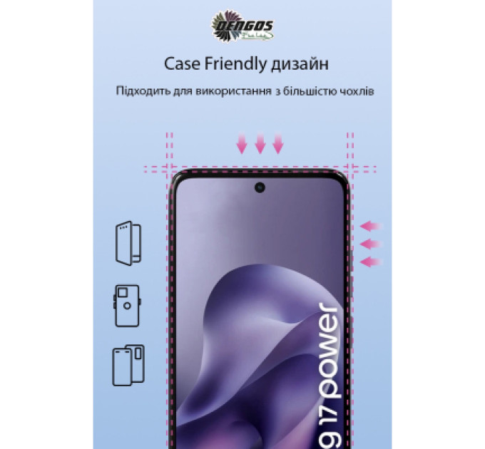 Dengos Чохол до мобільного телефона Dengos TPU Cover + Glass Motorola G17 / G17 Power Transparent (DG-KM-200)