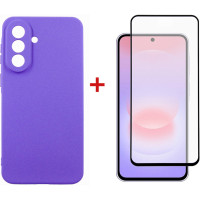Чохол до мобільного телефона Dengos Carbon Cover + Glass Samsung Galaxy A37 Purple (DG-KM-201)