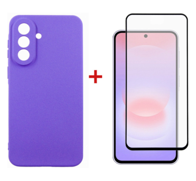 Dengos Чохол до мобільного телефона Dengos Carbon Cover + Glass Samsung Galaxy A37 Purple (DG-KM-201)