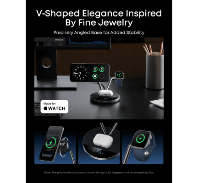 Anker Зарядний пристрій Anker Wireless 3-in-1 MagGo 25W AirCool Dock Stand black (B25X7G11)