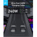 Anker Кабель Anker Upcycled-Braided USB-C - USB-C (M/M), 240W, 0.9 м, Black (A82E2H11)