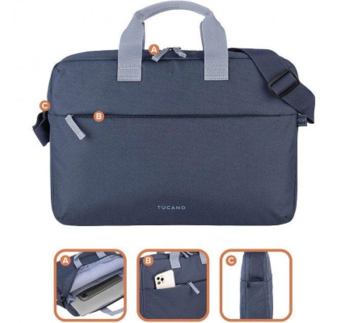 Tucano Сумка для ноутбука Tucano 15" Smart blue (BSMART15-B)