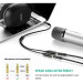 Ugreen Кабель мультимедійний 3.5mm M to 2x3.5mm F 0.2m AV141 black Ugreen (30619)