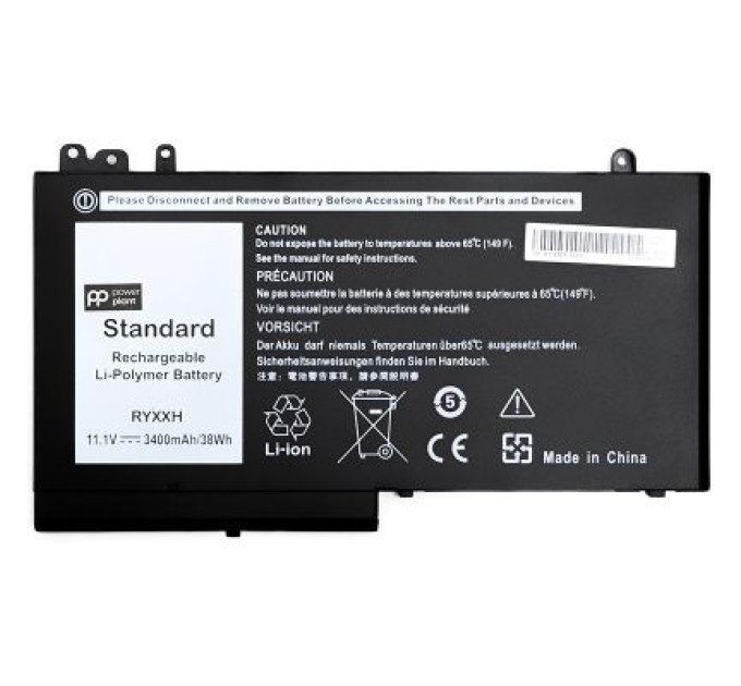 PowerPlant Акумулятор до ноутбука PowerPlant DELL Latitude 12 5000 (RYXXH) 11.1V 3400mAh (NB441105)