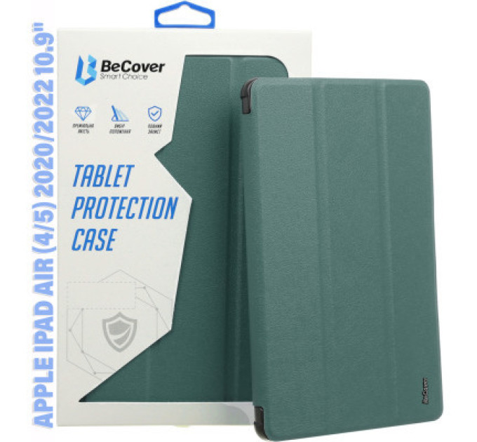BeCover Чохол до планшета BeCover Tri Fold Soft TPU Silicone Apple iPad Air (4/5) 2020/2022 10.9" Dark Green (711130)