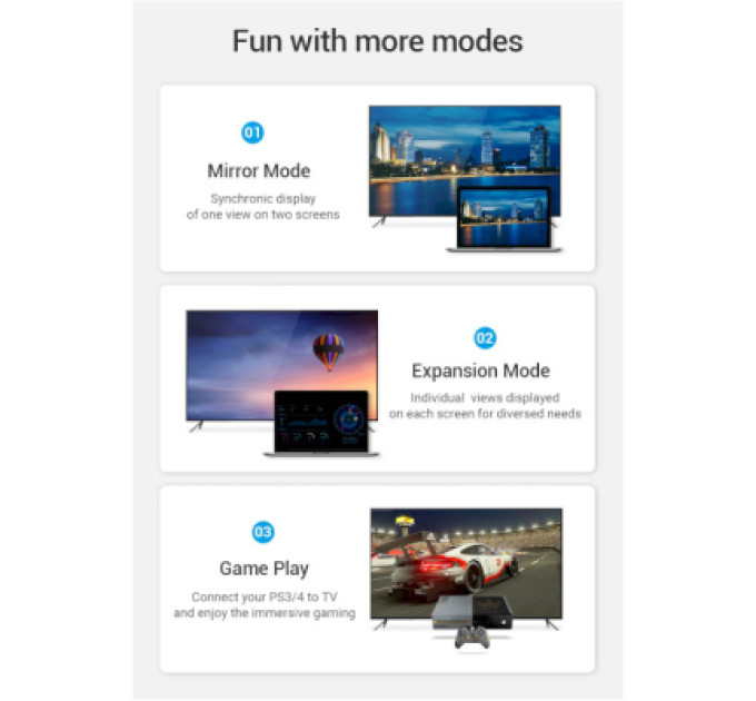 Vention Кабель мультимедійний HDMI to HDMI 8.0m V2.0 Engineering 4K 60Hz 18Gbps HD 7.1 PVC Black Vention (AAMBK)