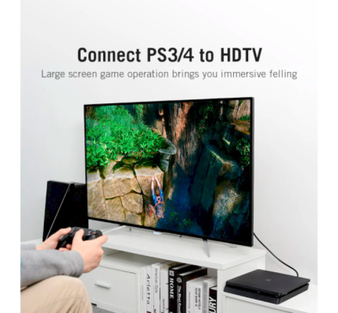 Vention Кабель мультимедійний HDMI to HDMI 15.0m V2.0 4K 30Hz PVC Vention (VAA-M02-B1500)