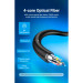 Vention Кабель мультимедійний HDMI to HDMI 50.0m V2.0 Optical 4K 60Hz 18Gbps Dolby 7.1 PVC Black Zinc Alloy Vention (ALABX)