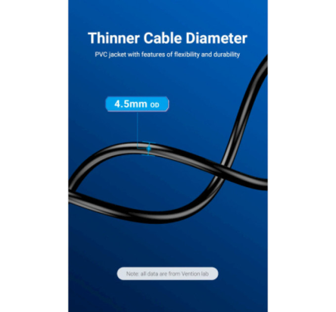 Vention Кабель мультимедійний HDMI to HDMI 50.0m V2.0 Optical 4K 60Hz 18Gbps Dolby 7.1 PVC Black Zinc Alloy Vention (ALABX)