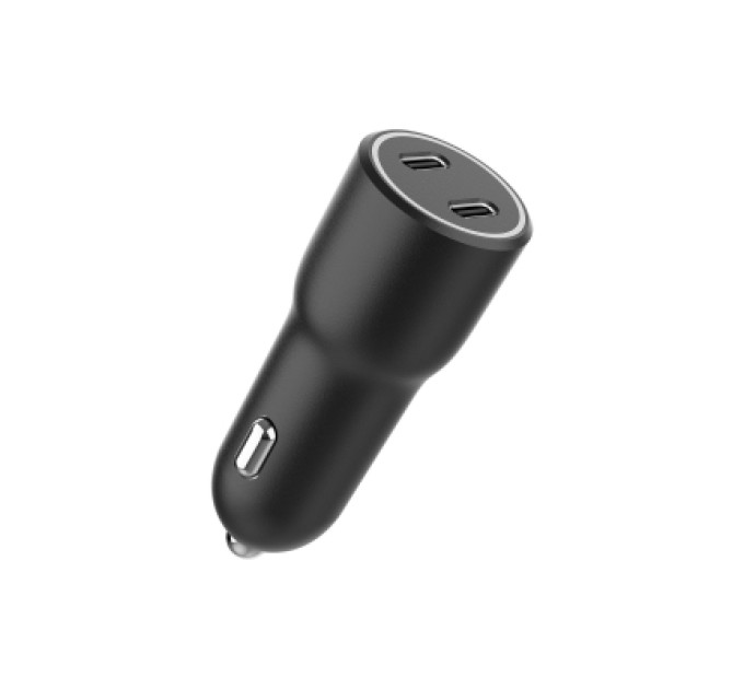 Gembird Зарядний пристрій Gembird 2xUSB-C (PD 20W) black (TA-UC-C2PD40-CAR-01)