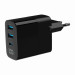 Gembird Зарядний пристрій Gembird 2хUSB-A (QC3.0 18W) + 1хType-C (PD20W) LCD black (TA-UC-PDQC30LCD-BK-02)