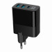 Gembird Зарядний пристрій Gembird 2хUSB-A (QC3.0 18W) + 1хType-C (PD20W) LCD black (TA-UC-PDQC30LCD-BK-02)