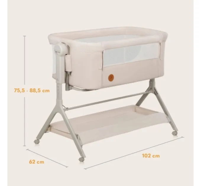 Lionelo Ліжечко Lionelo приставна LEONIE PLUS BEIGE SAND (LO-LEONIE PLUS BEIGE SAND)