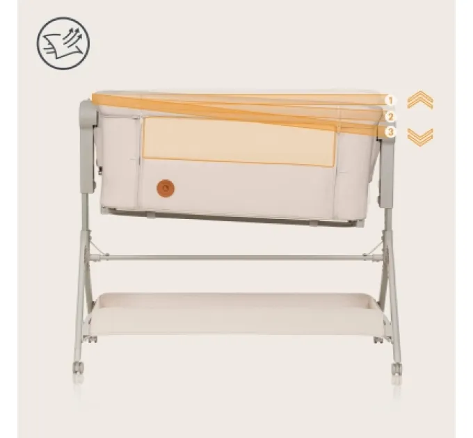 Lionelo Ліжечко Lionelo приставна LEONIE PLUS BEIGE SAND (LO-LEONIE PLUS BEIGE SAND)