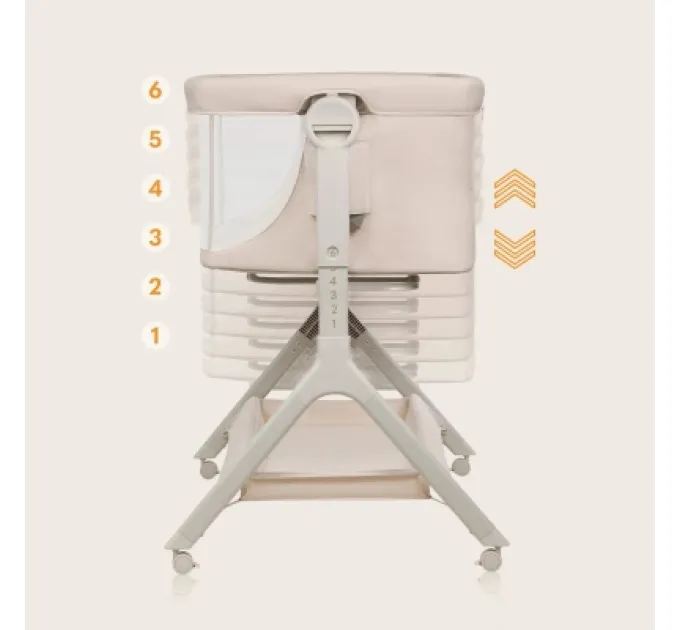 Lionelo Ліжечко Lionelo приставна LEONIE PLUS BEIGE SAND (LO-LEONIE PLUS BEIGE SAND)