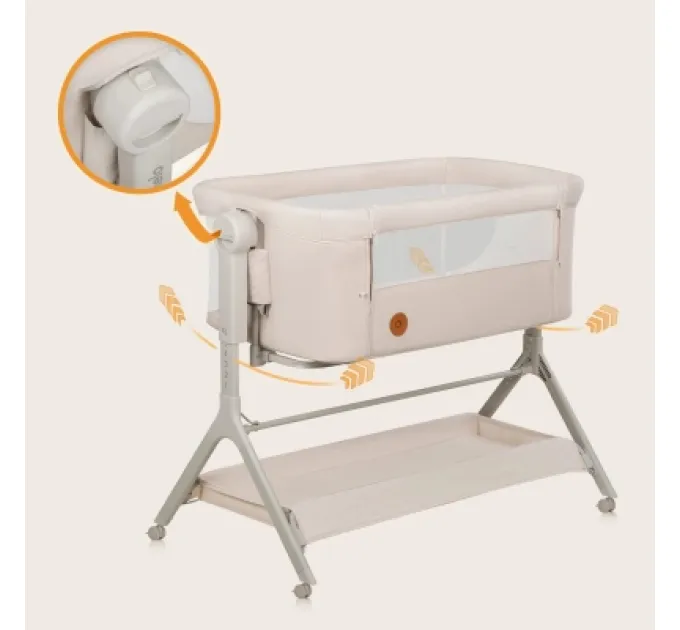 Lionelo Ліжечко Lionelo приставна LEONIE PLUS BEIGE SAND (LO-LEONIE PLUS BEIGE SAND)