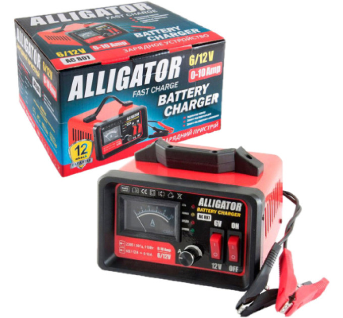 Alligator Зарядний пристрій для автомобільного акумулятора Alligator AC807