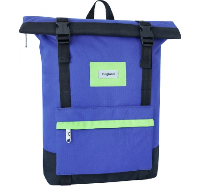 Bagland Рюкзак для ноутбука Bagland 15" Holder 25L, roll top, 0051666, blue/black (1065919121)