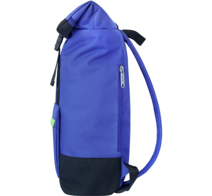Bagland Рюкзак для ноутбука Bagland 15" Holder 25L, roll top, 0051666, blue/black (1065919121)