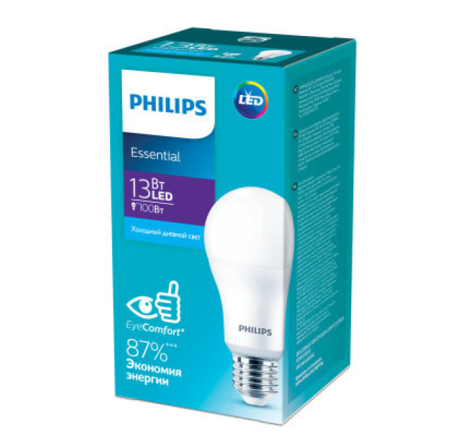 Philips Лампочка Philips ESS LEDBulb 13W 1450lm E27 865 1CT/12RCA (929002305387)