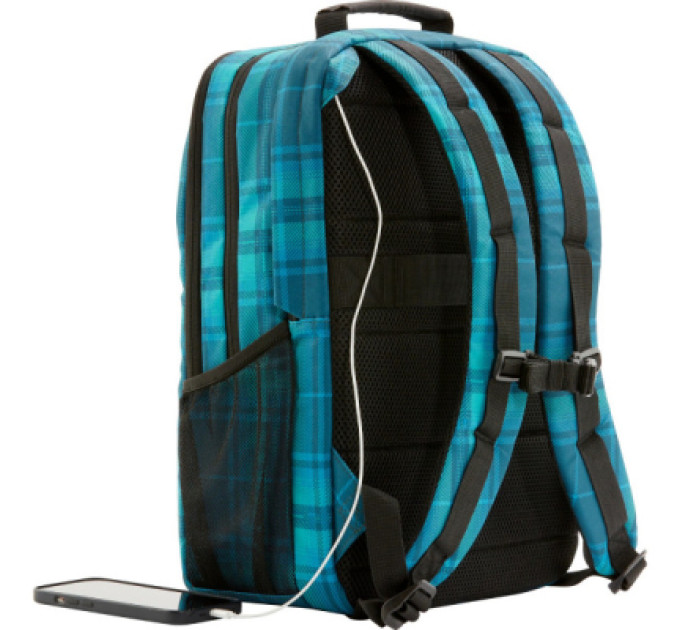 HP Рюкзак для ноутбука HP 16.1" Campus Tartan Plaid Blue (7J594AA)