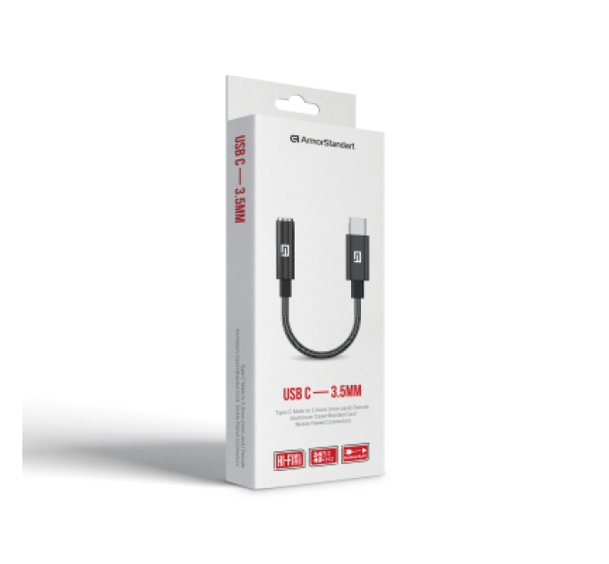 Armorstandart Адаптер USB-C M to 3.5mm F black Armorstandart (ARM76887)