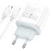 HOCO Зарядний пристрій HOCO C105A Stage 1xUSB-C PD20W + 1xUSB QC3.0 + cable USB-C to Lightning White (6931474782939)