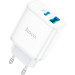 HOCO Зарядний пристрій HOCO C105A Stage 1xUSB-C PD20W + 1xUSB QC3.0 + cable USB-C to Lightning White (6931474782939)