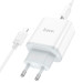HOCO Зарядний пристрій HOCO C105A Stage 1xUSB-C PD20W + 1xUSB QC3.0 + cable USB-C to Lightning White (6931474782939)