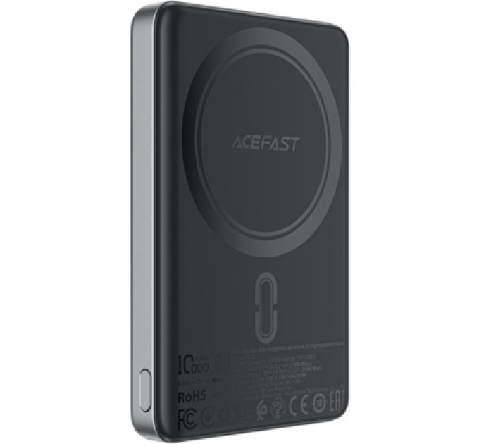 Acefast Батарея універсальна Acefast Magnetic Wireless 10000mAh 20W PD, QC/3.0, QI 15W, M12 Black (6974316283393)
