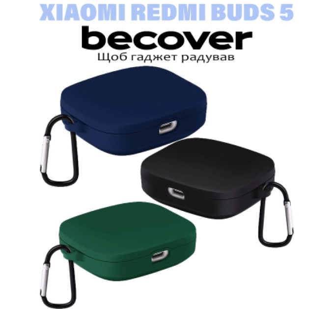 BeCover Чохол для навушників BeCover Silicon для Xiaomi Redmi Buds 5 Deep Blue (710957)