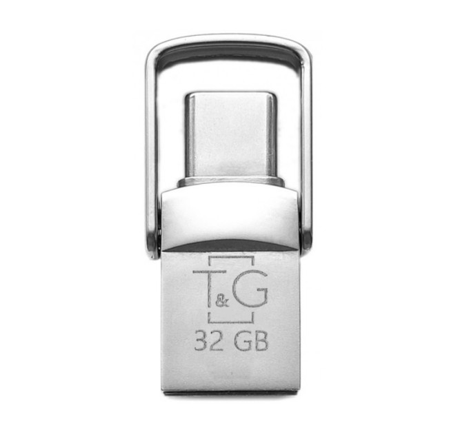 T&G Флеш-накопичувач USB 2.0 32GB Type-C T&G 104 Metal Series Silver (TG104TC-32G)
