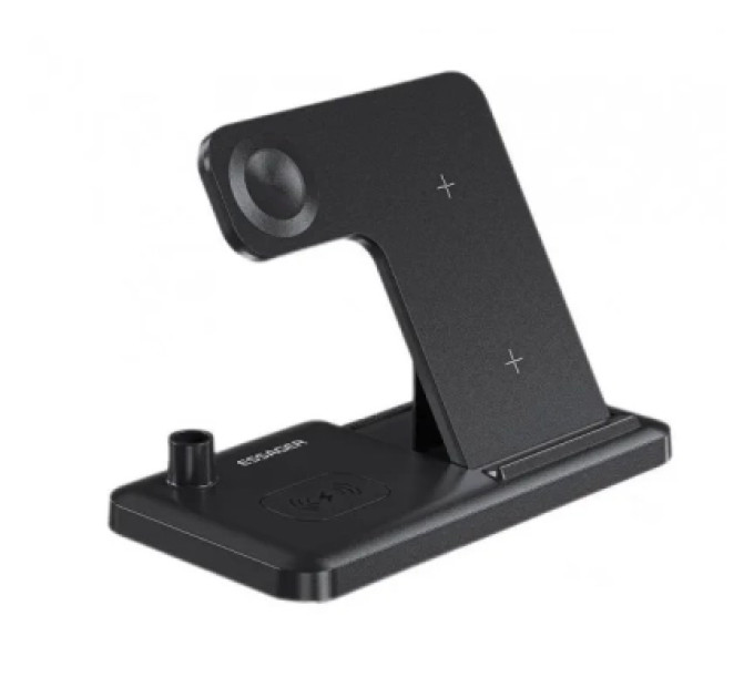 Essager Зарядний пристрій Essager 4-in-1 wireless charger 15W foldable desktop black (EWXZM-JC01-Z)