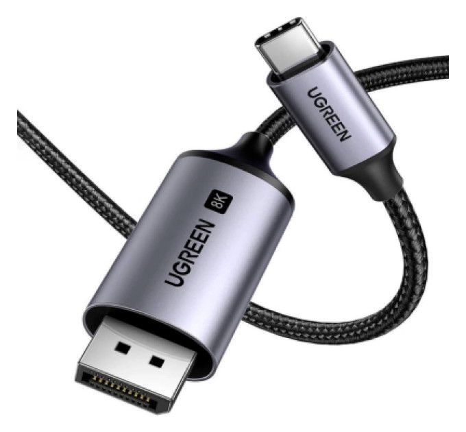 Ugreen Кабель мультимедійний USB-C to DisplayPort M 1.0m 8K CM556 black Ugreen (25157)