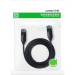 Ugreen Патч-корд 1м, U/UTP CAT 6A Copper Ethernet Cable тонкий(діаметр 2.8мм) NW122 Black UGREEN (70332)