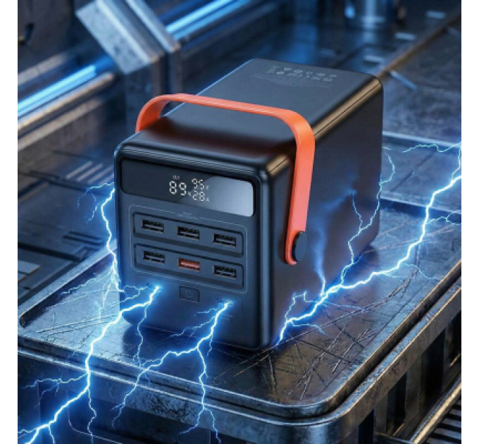 HOCO Батарея універсальна HOCO 100000mAh Max Centurion PD/65W, QC, LED Lamp, Black (DB03 / 714722)