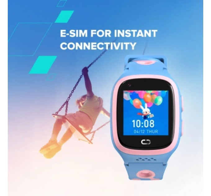 Canyon Смарт-годинник Canyon ZEFIR KW-49 E-SIM 4G GPS Blue Дитячий смарт-годинник (CNE-KW49BL)