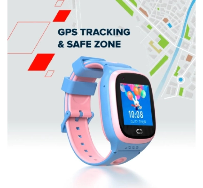 Canyon Смарт-годинник Canyon ZEFIR KW-49 E-SIM 4G GPS Blue Дитячий смарт-годинник (CNE-KW49BL)