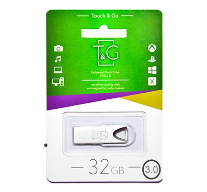 T&G Флеш-накопичувач USB3.0 32GB T&G 117 Metal Series Silver (TG117SL-32G3)