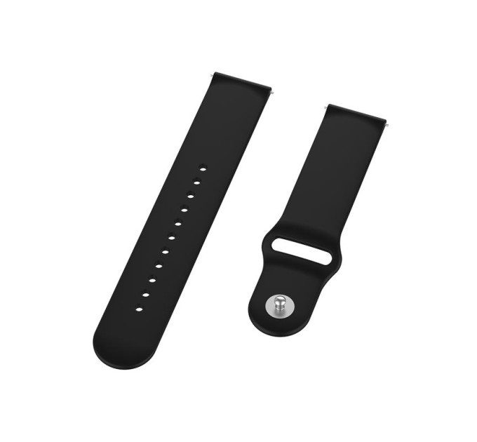 BeCover Силіконовий ремінець BeCover для Samsung Galaxy (20mm)/Watch 5/ Watch 4 40/44mm/Watch 4 Classic 42mm/Watch Active/Active 2 40/44mm/Watch 3 41mm/Gear S2/Classic/Gear Sport Black (706176)
