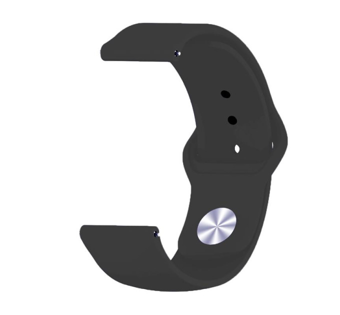 BeCover Силіконовий ремінець BeCover для Samsung Galaxy (20mm)/Watch 5/ Watch 4 40/44mm/Watch 4 Classic 42mm/Watch Active/Active 2 40/44mm/Watch 3 41mm/Gear S2/Classic/Gear Sport Black (706176)