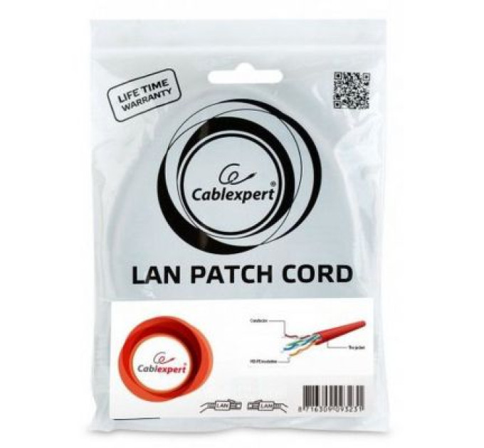 Cablexpert Патч-корд 0.25м UTP cat 6 CCA red Cablexpert (PP6U-0.25M/R)