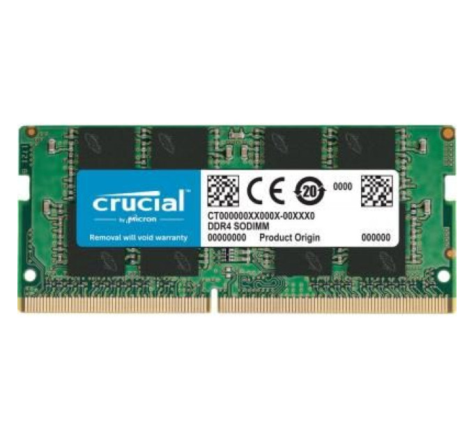 Crucial Модуль пам'яті для ноутбука SoDIMM DDR4 32GB 3200 MHz Micron (CT32G4SFD832A) Crucial Модуль пам'яті для ноутбука SoDIMM DDR4 32GB 3200 MHz Micron (CT32G4SFD832A)