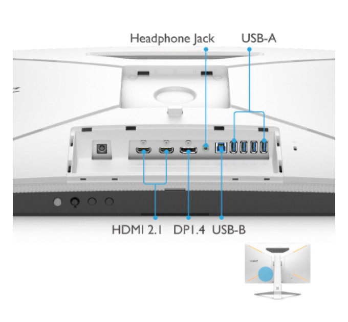 BenQ Монітор BenQ EX2710U WHITE (9H.LKTLA.TBE)