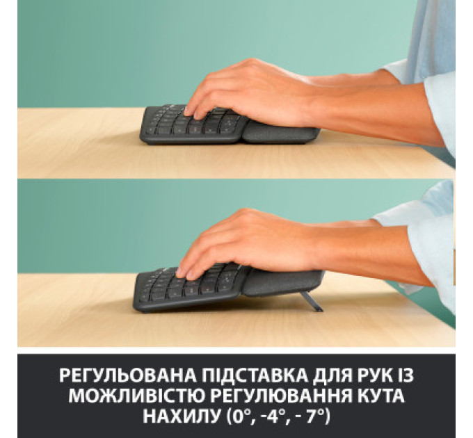 Logitech Клавіатура Logitech ERGO K860 for Business Bluetooth/Wireless UA Black (920-010352)