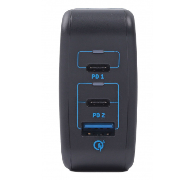 Maxxter Зарядний пристрій Maxxter 1USB-A + 2USB-C (PD 65W+PD 18W + QC 3.0) (WC-PD65W-01)