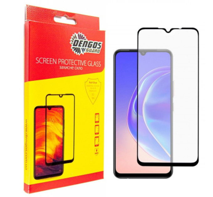 Dengos Скло захисне Dengos Full Glue VIVO V21e (black) (TGFG-193)